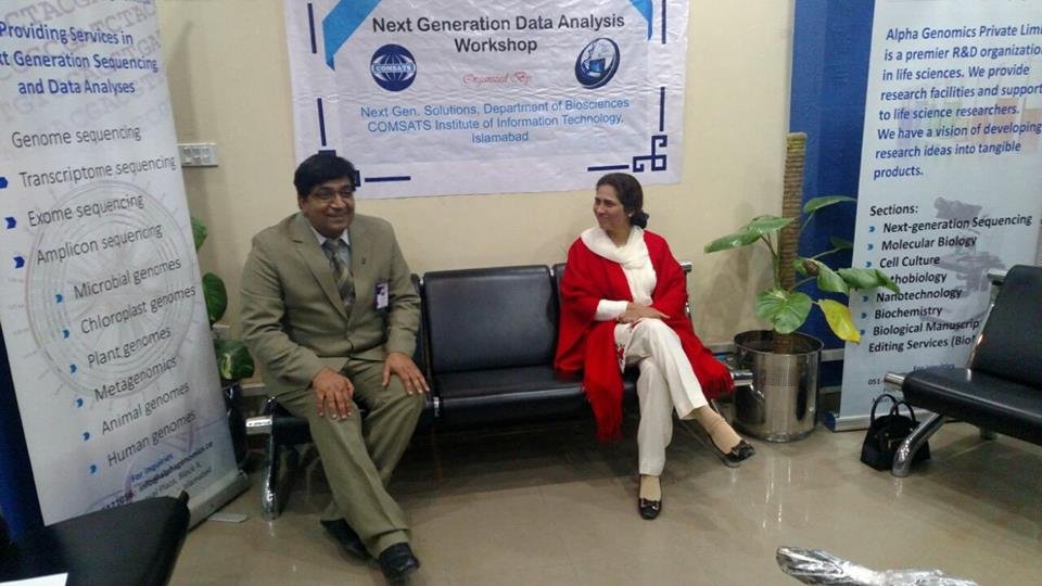Alpha Genomics and Next Gen. Solutions cordially thank to Prof. Dr Bushra Mirza for her gracious presence to conclude NGS training — photograph 3